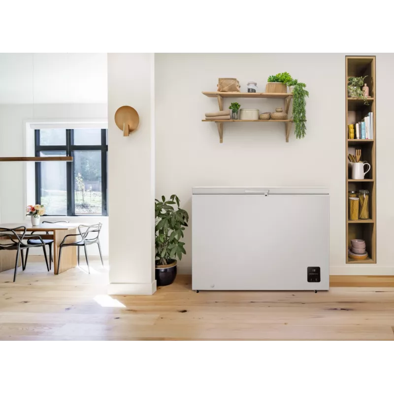 Arca congeladora Gorenje FH30EAW — 297 L líquidos, classe energética E, independente, visor, branco