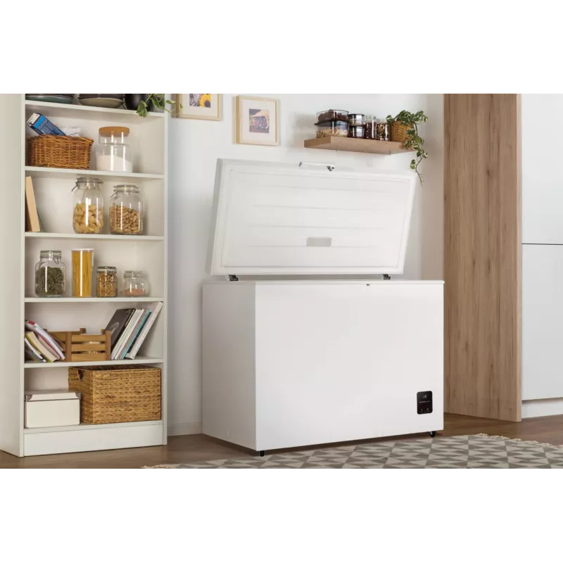 Arca congeladora Gorenje FH30EAW — 297 L líquidos, classe energética E, independente, visor, branco