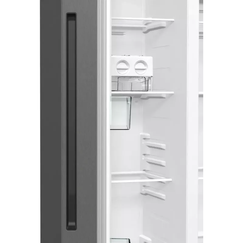 Frigorífico side-by-side Gorenje NRR9185EAXL — 550 L, independente, prateado, No Frost, máquina de gelo, visor tátil LED