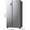 Frigorífico side-by-side Gorenje NRR9185EAXL — 550 L, independente, prateado, No Frost, máquina de gelo, visor tátil LED