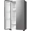 Frigorífico side-by-side Gorenje NRR9185EAXL — 550 L, independente, prateado, No Frost, máquina de gelo, visor tátil LED