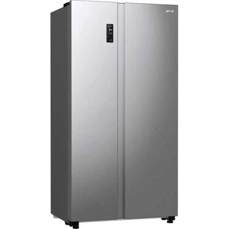 Frigorífico side-by-side Gorenje NRR9185EAXL — 550 L, independente, prateado, No Frost, máquina de gelo, visor tátil LED