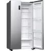 Frigorífico side-by-side Gorenje NRR9185EAXL — 550 L, independente, prateado, No Frost, máquina de gelo, visor tátil LED