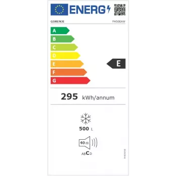 Arca congeladora Gorenje FH50EAW – 500 L, independente, 84,7 cm de altura, classe de eficiência energética E, branco