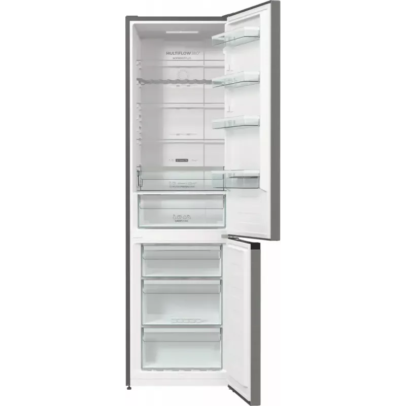 Gorenje NRK620CA2XL4 frigorífico combinado de instalação livre, congelador inferior, 331 l (235 l + 96 l), No Frost Plus, classe energética C, cinzento