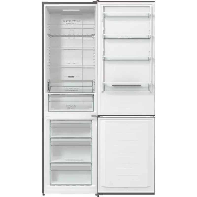 Gorenje NRK620CA2XL4 frigorífico combinado de instalação livre, congelador inferior, 331 l (235 l + 96 l), No Frost Plus, classe energética C, cinzento