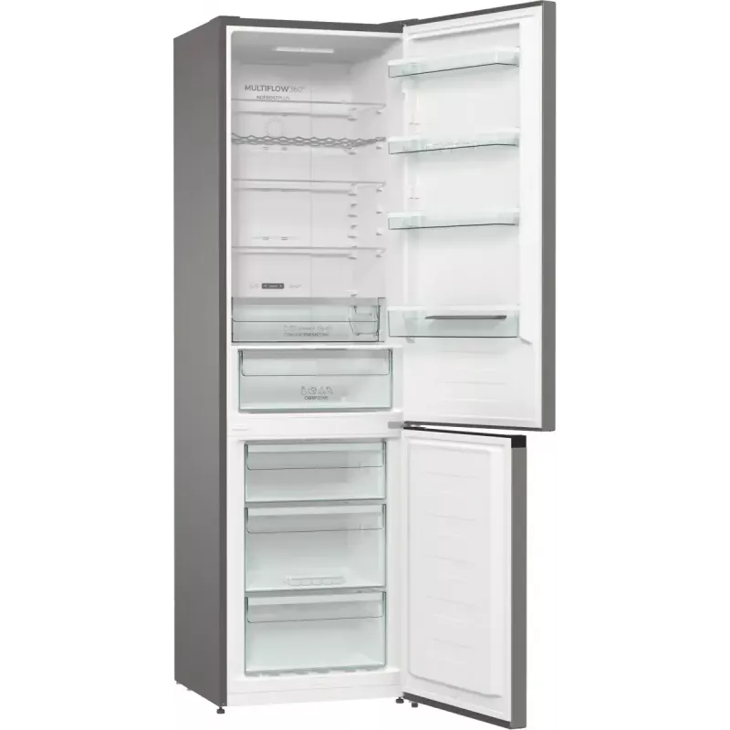 Gorenje NRK620CA2XL4 frigorífico combinado de instalação livre, congelador inferior, 331 l (235 l + 96 l), No Frost Plus, classe energética C, cinzento