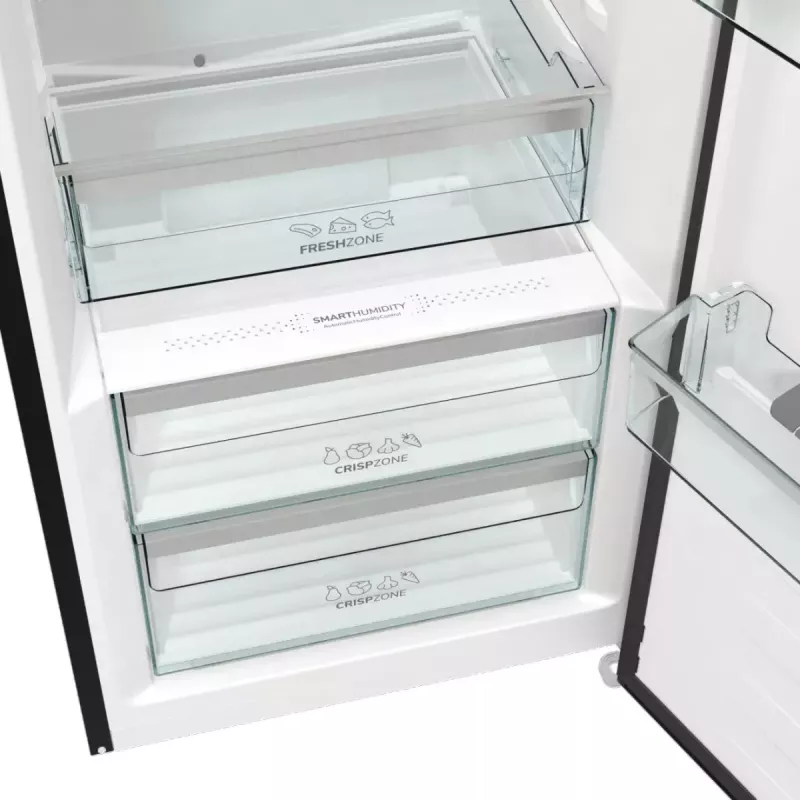 Gorenje R619EABK6 frigorífico de instalação livre, 398 l, ecrã LED, classe energética E, preto