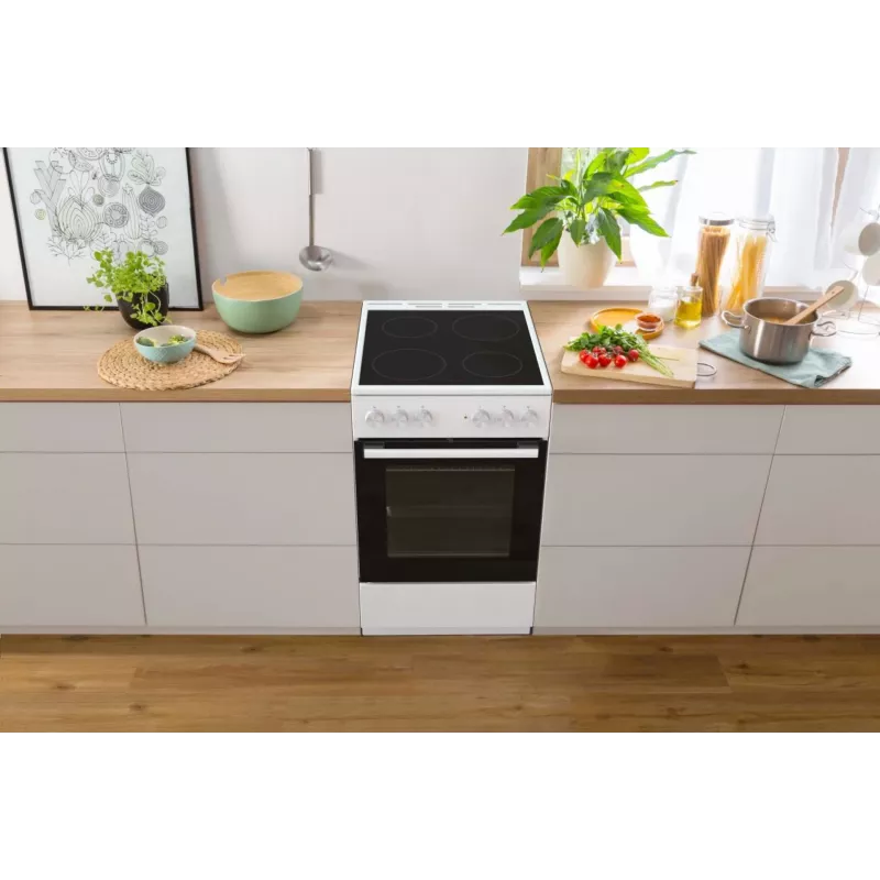 Fogão independente Gorenje GEC5A41WG placa vitrocerâmica elétrica branco