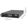 UPS para rack QOLTEC 52286 2 kVA (2000 W) fator de potência 1,0, montagem em rack