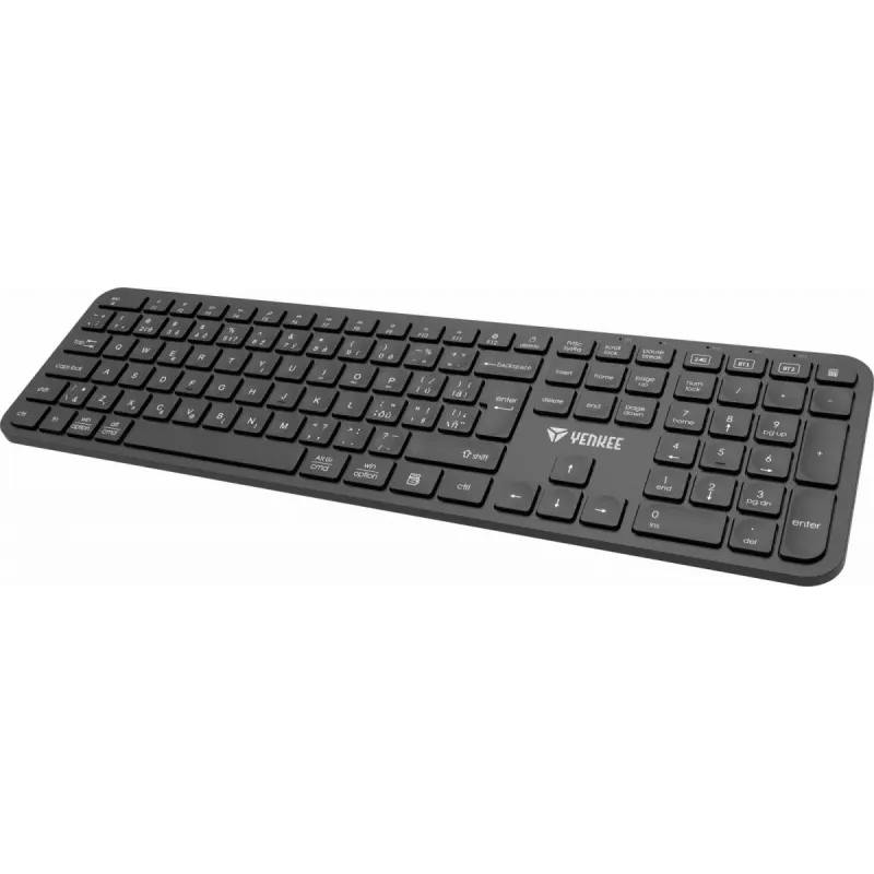 Teclado sem fios YENKEE YKB 2050 EGO 2.4G Bluetooth — layout compacto, modo duplo sem fios