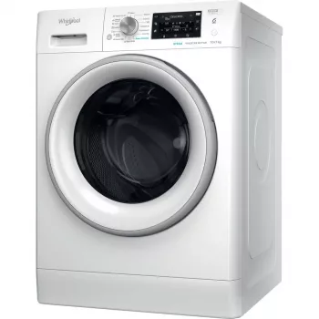 Máquina de lavar e secar roupa Whirlpool FFWDD 1076258 SV EE de instalação livre, carga frontal, branco
