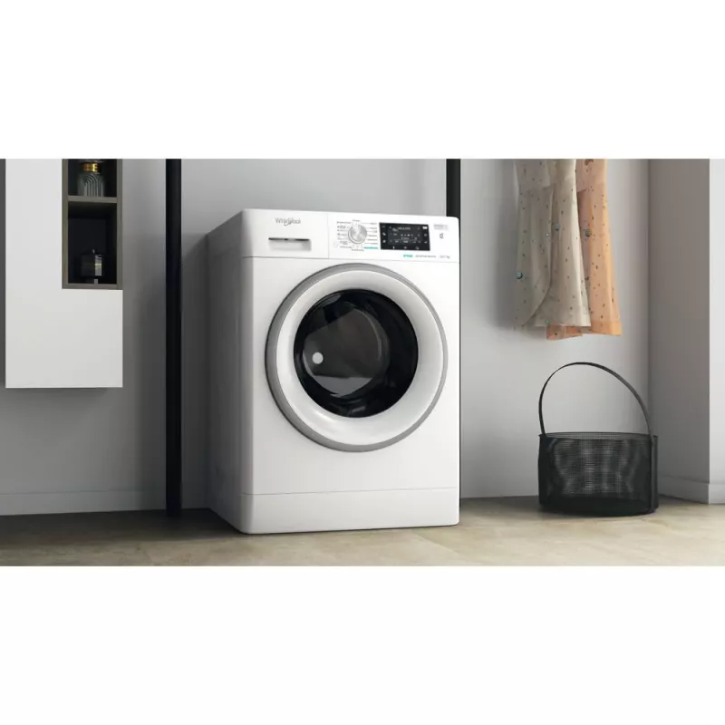 Máquina de lavar e secar roupa Whirlpool FFWDD 1076258 SV EE de instalação livre, carga frontal, branco