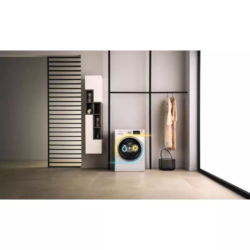 Máquina de lavar e secar roupa Whirlpool FFWDD 1076258 SV EE de instalação livre, carga frontal, branco