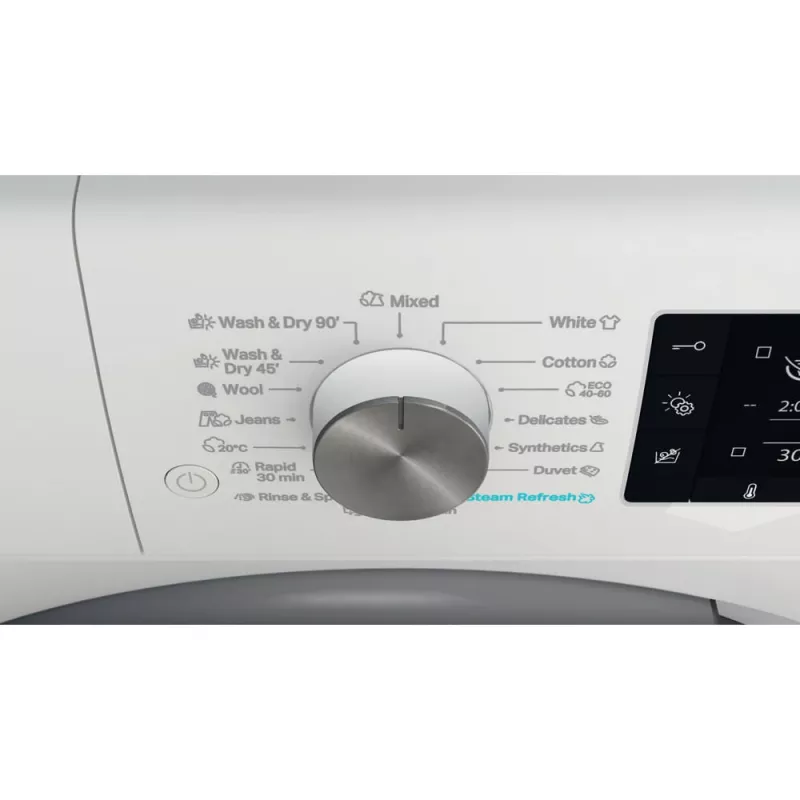 Máquina de lavar e secar roupa Whirlpool FFWDD 1076258 SV EE de instalação livre, carga frontal, branco