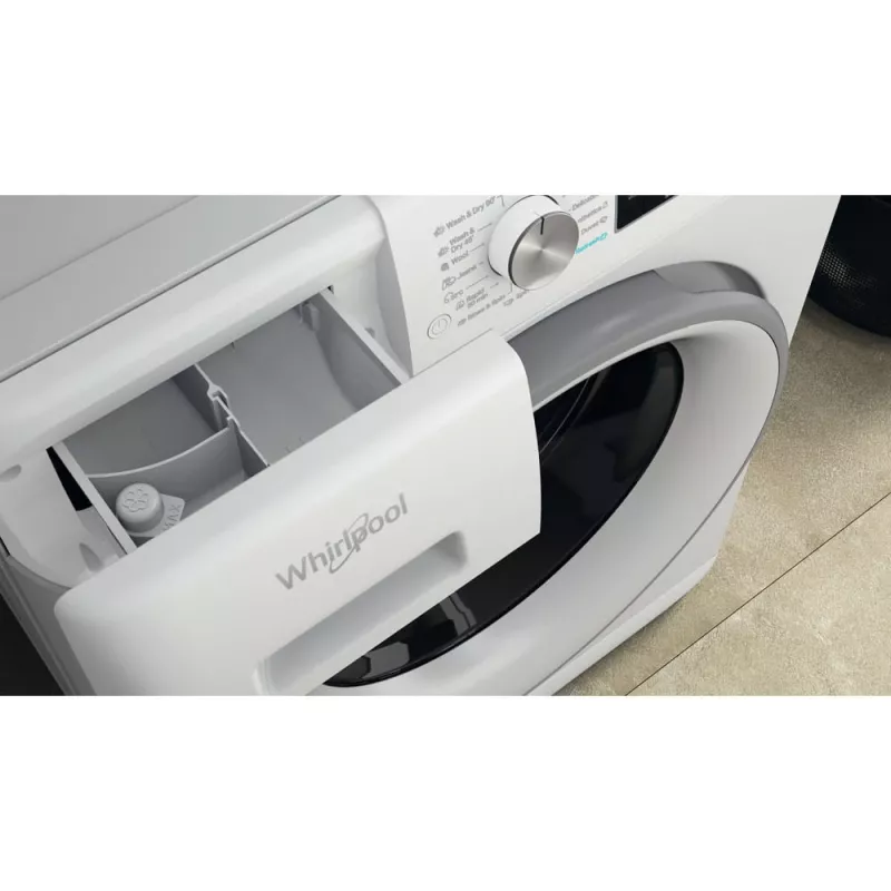 Máquina de lavar e secar roupa Whirlpool FFWDD 1076258 SV EE de instalação livre, carga frontal, branco