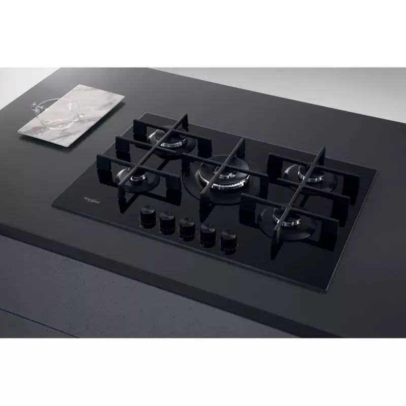 Whirlpool AKWL 728/NB preto encastrável 75 cm gás 5 zonas