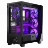 Caixa de PC MODECOM Perun Apex ARGB ATX Midi Tower, vidro temperado, USB-C, suporta ATX/Micro ATX, 3x140mm frente, 1x140mm trás