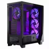 Caixa de PC MODECOM Perun Apex ARGB ATX Midi Tower, vidro temperado, USB-C, suporta ATX/Micro ATX, 3x140mm frente, 1x140mm trás