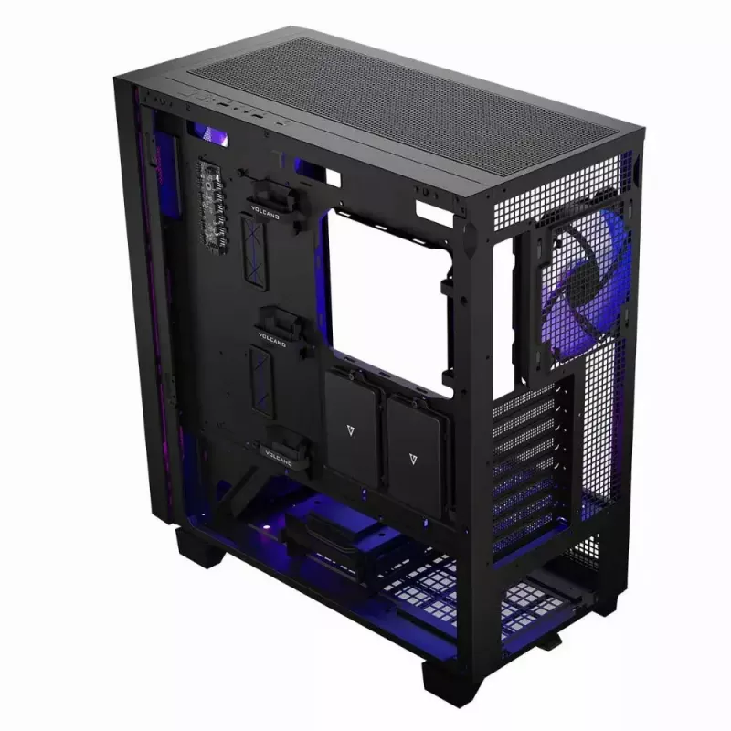 Caixa de PC MODECOM Perun Apex ARGB ATX Midi Tower, vidro temperado, USB-C, suporta ATX/Micro ATX, 3x140mm frente, 1x140mm trás