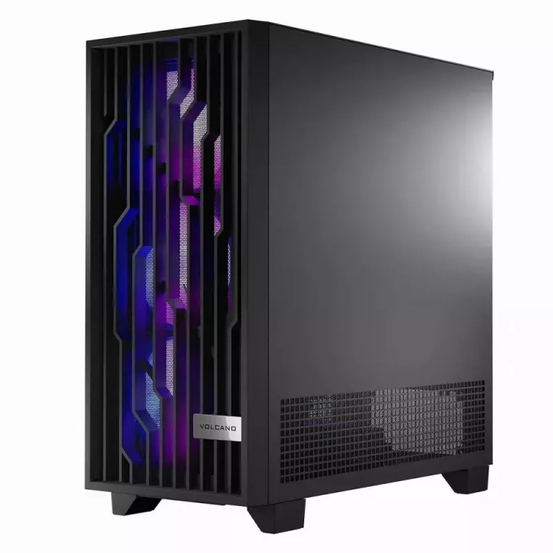 Caixa de PC MODECOM Perun Apex ARGB ATX Midi Tower, vidro temperado, USB-C, suporta ATX/Micro ATX, 3x140mm frente, 1x140mm trás