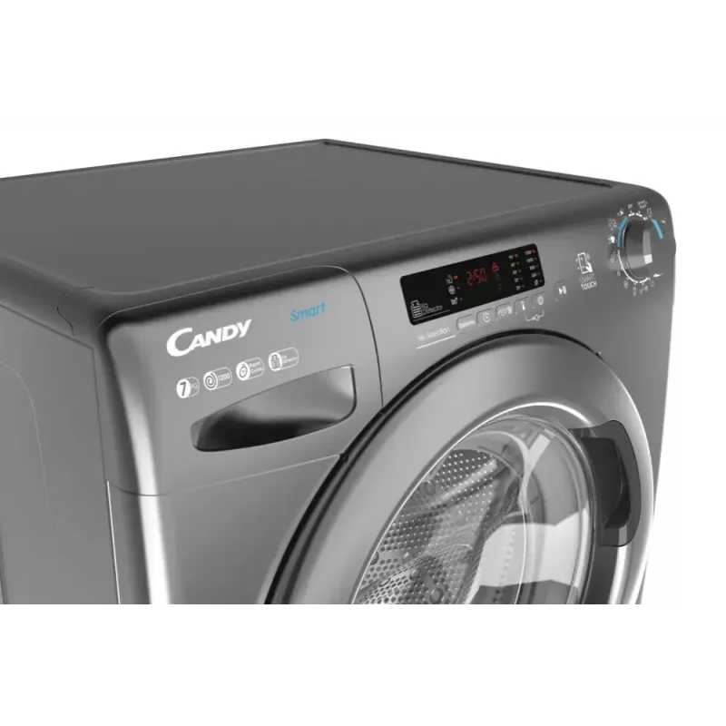 Máquina de lavar roupa de carga frontal CANDY Smart Pro CS 1272DRRE/1-S, 7 kg, 1200 rpm, antracite