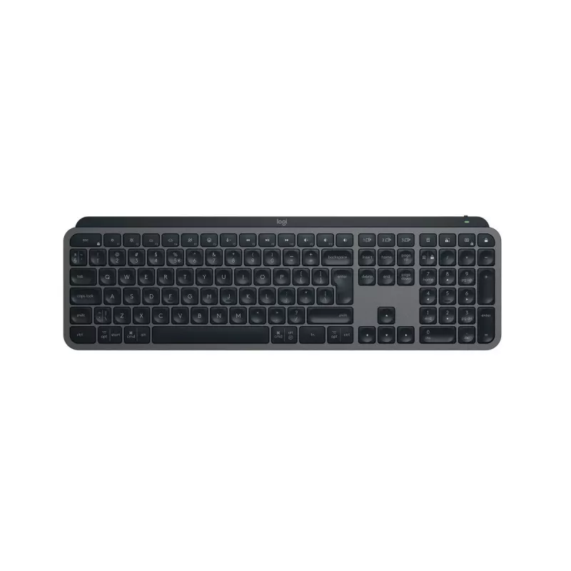 Teclado sem fios tamanho completo Logitech Master MX Keys S — Bluetooth, QWERTY, interruptores de tesoura, retroiluminação LED, Grafite
