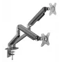 Suporte de secretária ajustável para dois monitores GEMBIRD, Space Grey