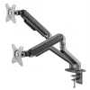 Suporte de secretária ajustável para dois monitores GEMBIRD, Space Grey