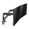 Suporte de secretária ajustável para dois monitores GEMBIRD, Space Grey