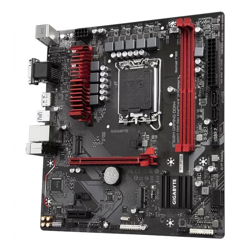 Placa-mãe GIGABYTE B760M GAMING DDR4 - Compatível com CPUs Intel Core 14.ª Ger., VRM digital 6+2+1 fases, até 5333MHz DDR4 (OC), 2xPCIe 4.0 M.2, 2.5GbE LAN, USB 3.2 Gen1