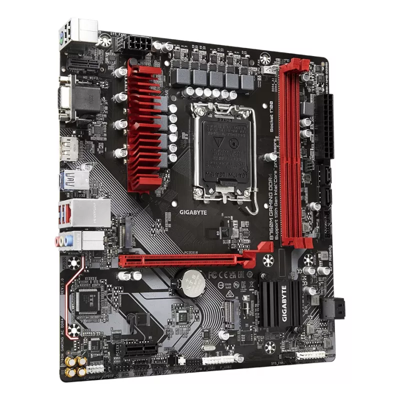 Placa-mãe GIGABYTE B760M GAMING DDR4 - Compatível com CPUs Intel Core 14.ª Ger., VRM digital 6+2+1 fases, até 5333MHz DDR4 (OC), 2xPCIe 4.0 M.2, 2.5GbE LAN, USB 3.2 Gen1