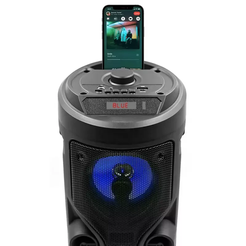 Altifalante estéreo portátil SQUEAK SQ1004 Harmony BT 5.0, 40W RMS, Bluetooth 5.0, FM, LED, bateria 8h, Preto