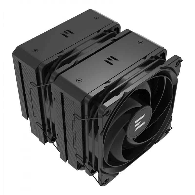 Dissipador de CPU ZALMAN CNPS14X Duo Preto, solução de refrigeração com ventoinha dupla 120 mm
