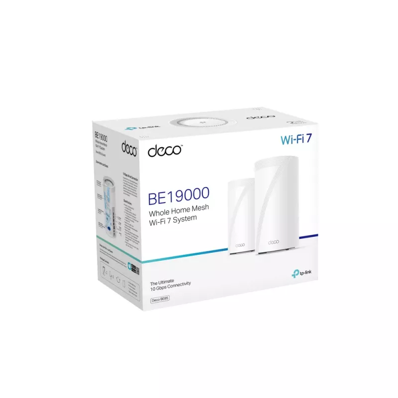 Sistema Mesh Wi-Fi 7 TP-Link BE19000 Whole Home (Tri-Band), branco, interno, sistema Mesh, CE: