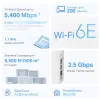Sistema Mesh Wi-Fi 6E TP-Link AXE5400 Whole Home (Tri-Band), branco, interno, sistema Mesh, 500 m², FCC:
