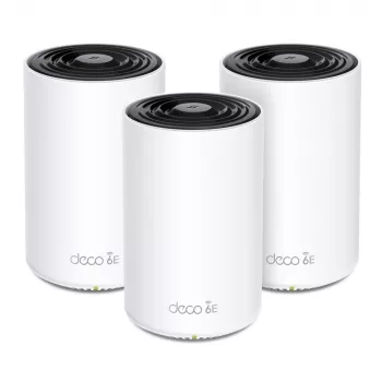 Sistema Mesh Wi-Fi 6E TP-Link AXE5400 Whole Home (Tri-Band), branco, DECO XE75 PRO (3-PACK)