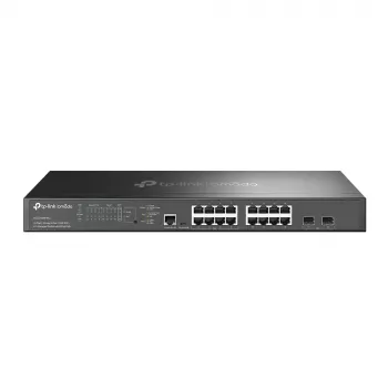 Switch gerido TP-Link Omada 16 portas 2.5G e 2 portas 10GE SFP+ L2+ com 8 portas PoE+