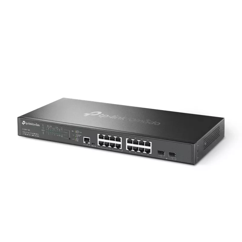 Switch gerido TP-Link Omada 16 portas 2.5G e 2 portas 10GE SFP+ L2+ com 8 portas PoE+