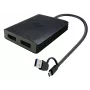 i-tec Adaptador de vídeo USB-A/USB-C Dual 4K/60 Hz DisplayPort, 0,27 m, USB Type-A/USB Type-C, 2 x DisplayPort, macho, fêmea, 3840 x 2160 píxeis