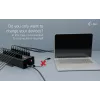 i-tec HUB metálico de carregamento + dados USB-C/USB-A, 15W por porta, 20x USB-C