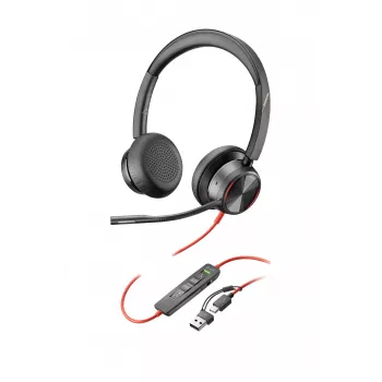 HP Poly Blackwire 8225 Headset USB-C estéreo + Adaptador USB-C/A