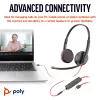HP Poly Blackwire 3225 Headset USB-C estéreo + Ficha jack de 3,5 mm + Adaptador USB-C/A
