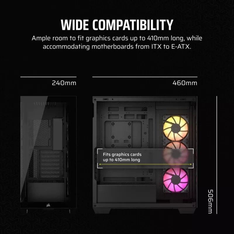 Caixa de PC CORSAIR – 3500X ARGB Mid-Tower