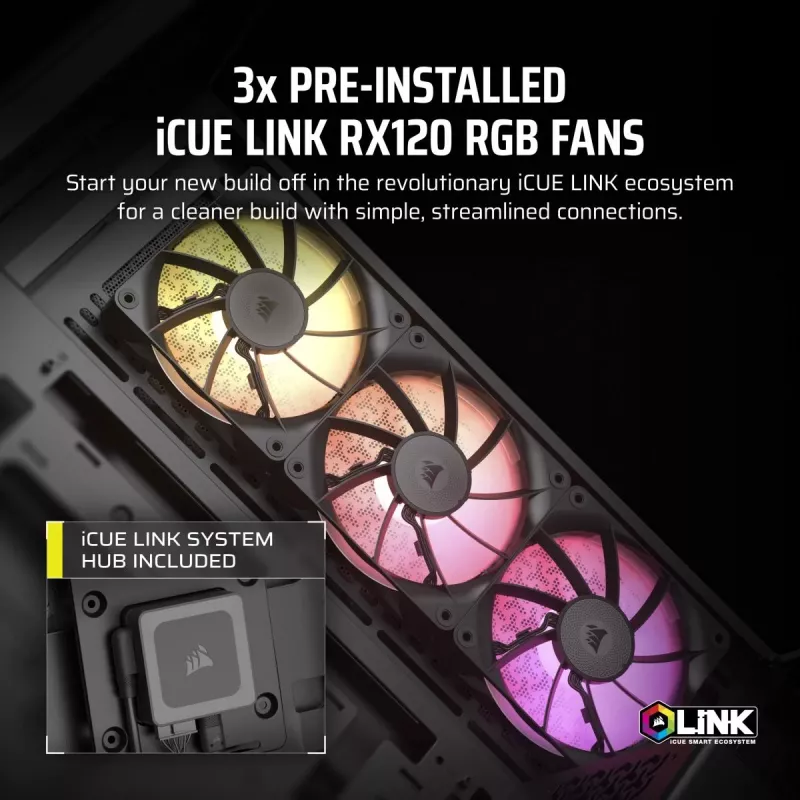 Caixa de PC CORSAIR - iCUE LINK 3500X RGB Mid-Tower