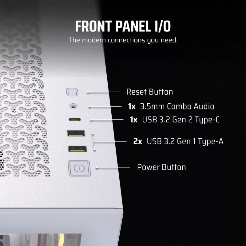 Caixa de PC CORSAIR - Icue Link 3500x RGB Mid-tower - branco