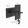 Braço de monitor duplo ajustável para secretária GEMBIRD, 17in-32in