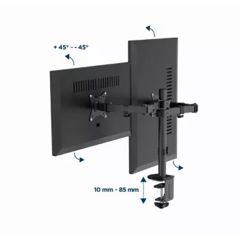 Braço de monitor duplo ajustável para secretária GEMBIRD, 17in-32in