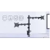 Braço de monitor duplo ajustável para secretária GEMBIRD, 17in-32in