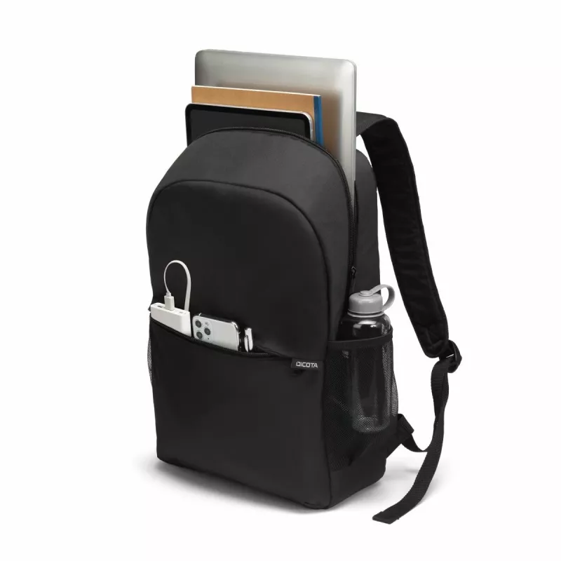 Mochila DICOTA Backpack One – 13-16 polegadas para portátil – preto / poliéster PET reciclado 300d
